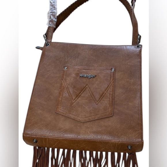 Wrangler Leather Brown Floral Crossbody Women Bag - Picture 7 of 7